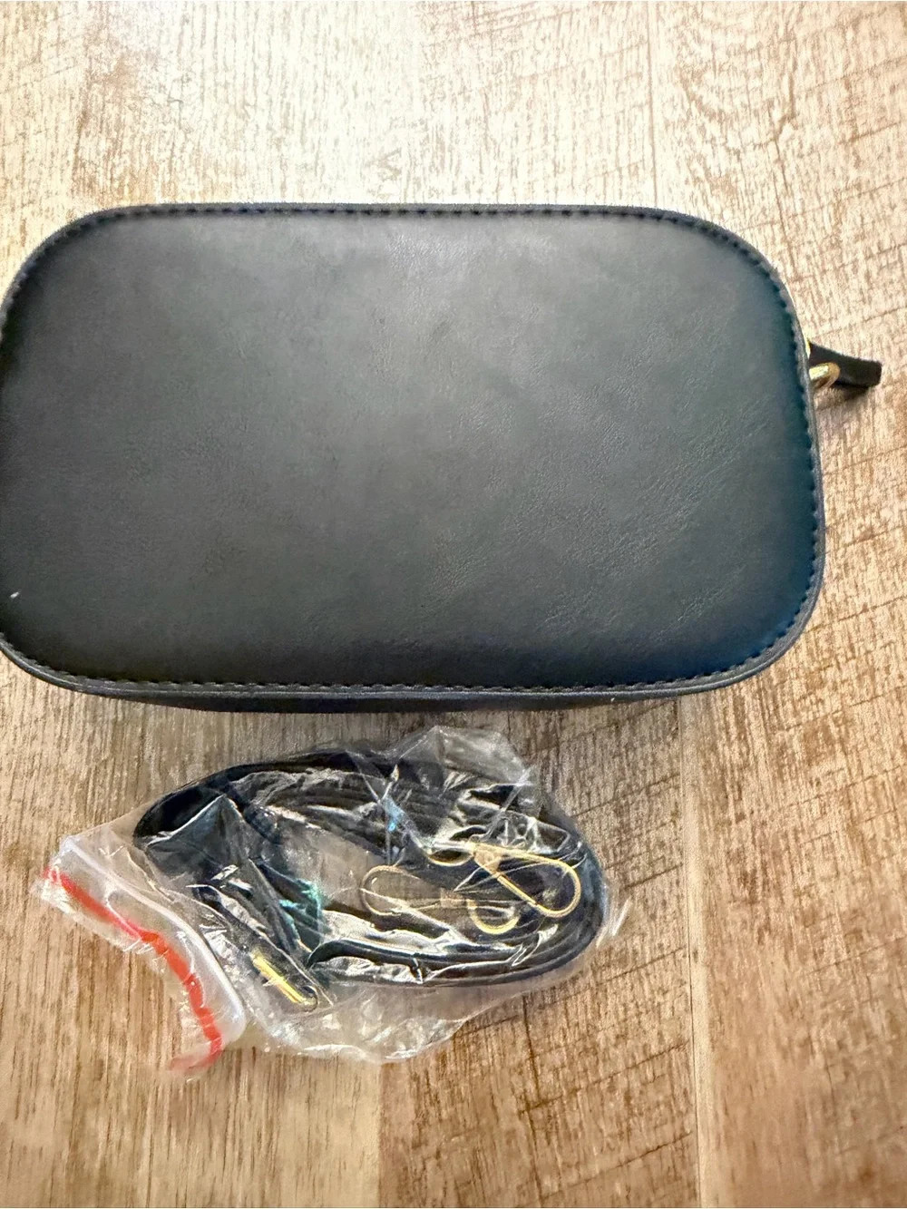 Tory Burch Black Logo Crossbody Phone Pouch with Detachable Strap
